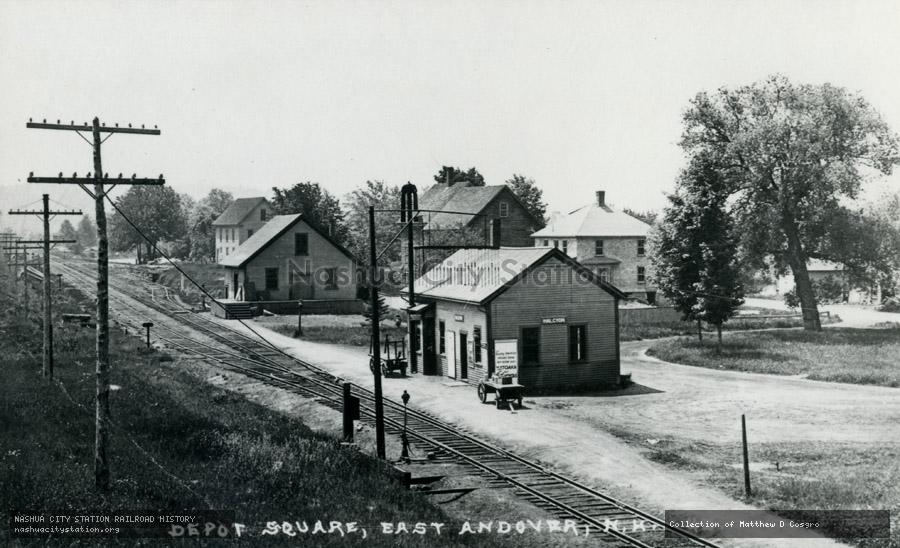 Postcard: Depot Square, East Andover, N.H.